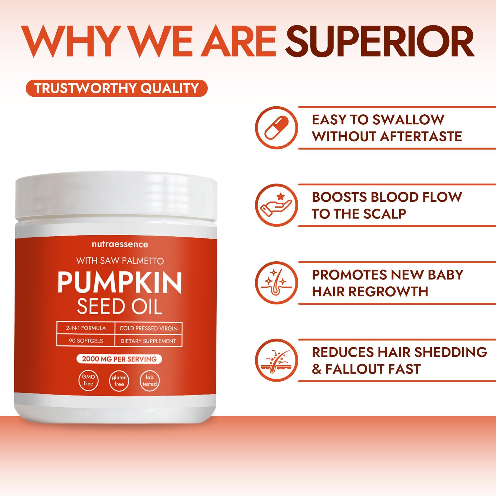 savari Pumpkin Seed Oil Capsules with a measuring spoon