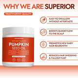 savari Pumpkin Seed Oil Capsules with a measuring spoon