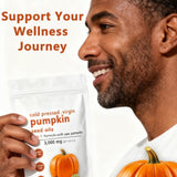 savari Pumpkin Seed Oil softgels on a kitchen counter