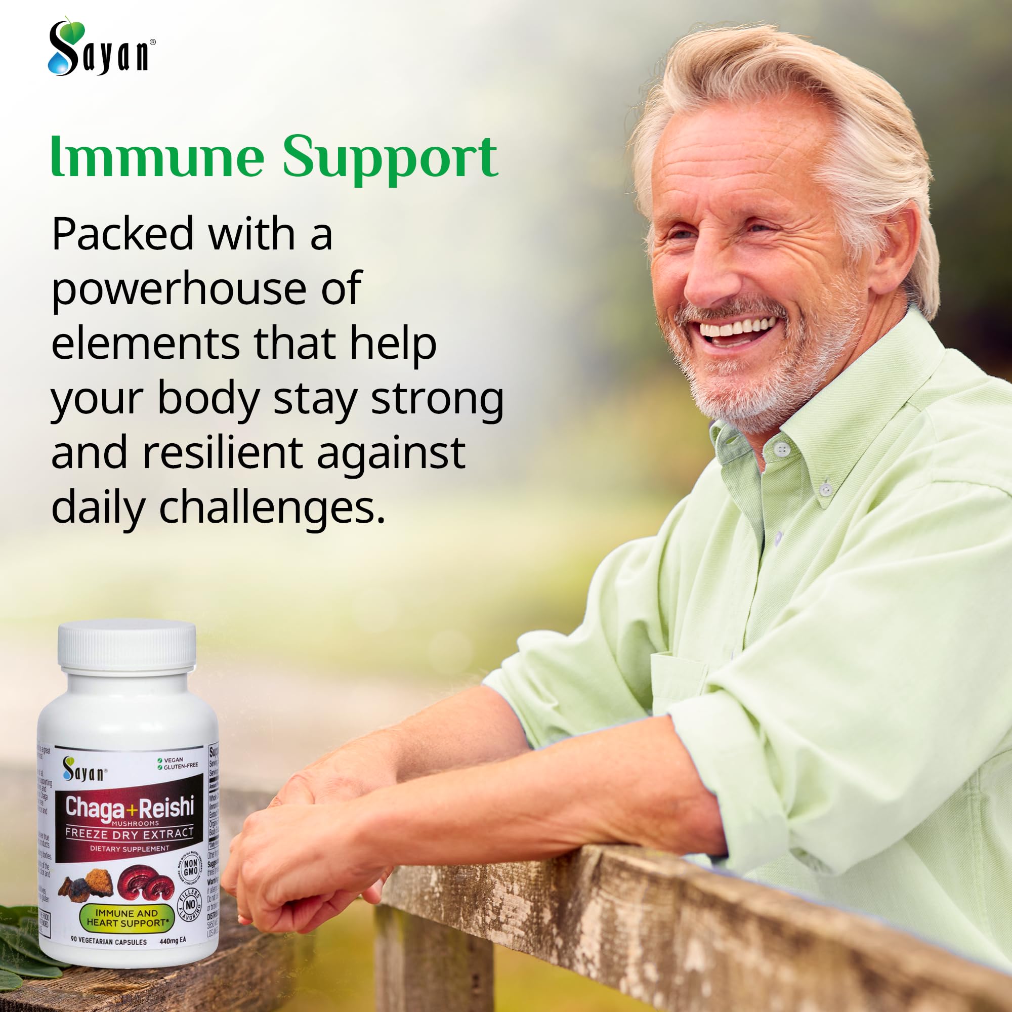 Sayan Chaga and Reishi Mushroom Extract 40g packaging