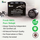 Sayan Shilajit Resin 73g side view with label