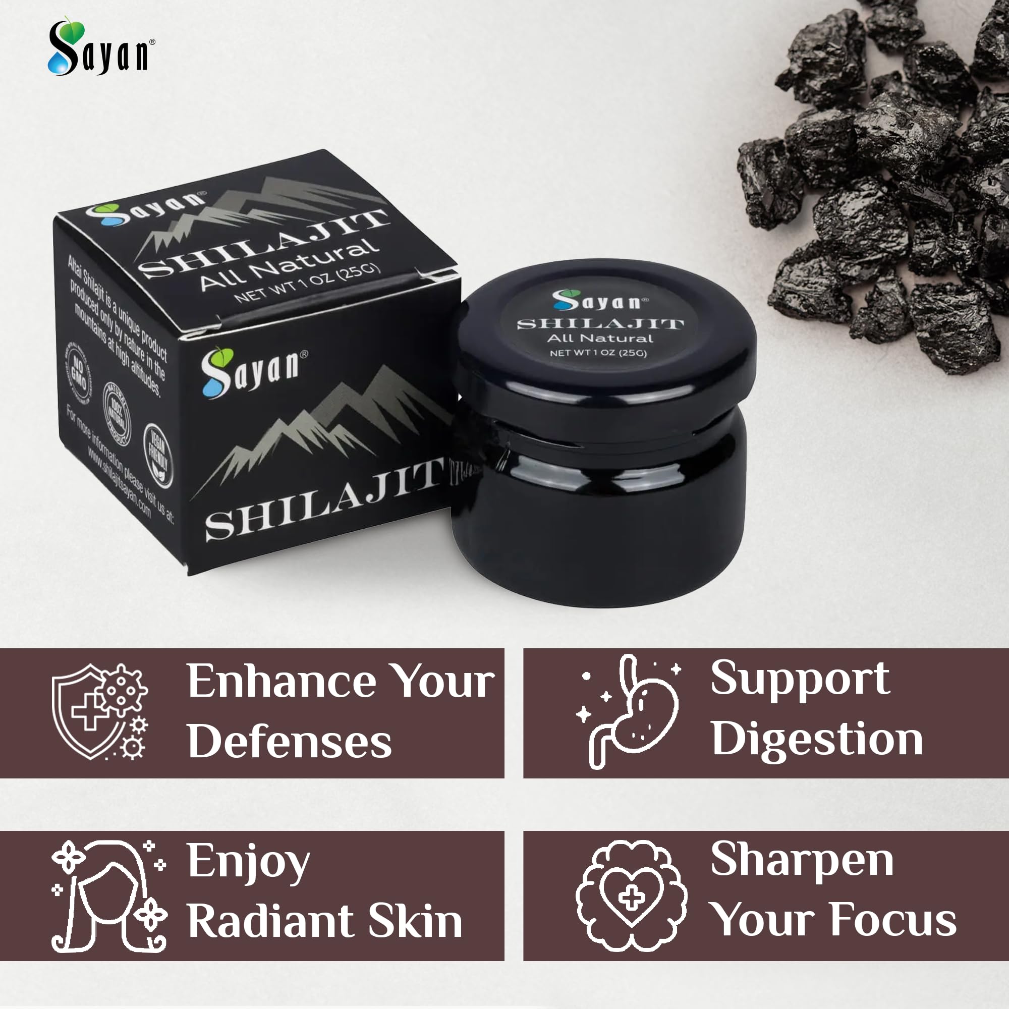 Sayan Shilajit Resin in a natural setting