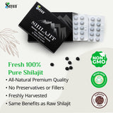 Sayan Shilajit Tablets displayed with other herbal supplements