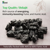 Sayan Shilajit Tablets in hand for size comparison