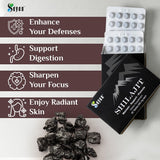 Sayan Shilajit Tablets side view showing tablet size