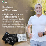 Sayan Shilajit Tablets with measuring spoon for dosage