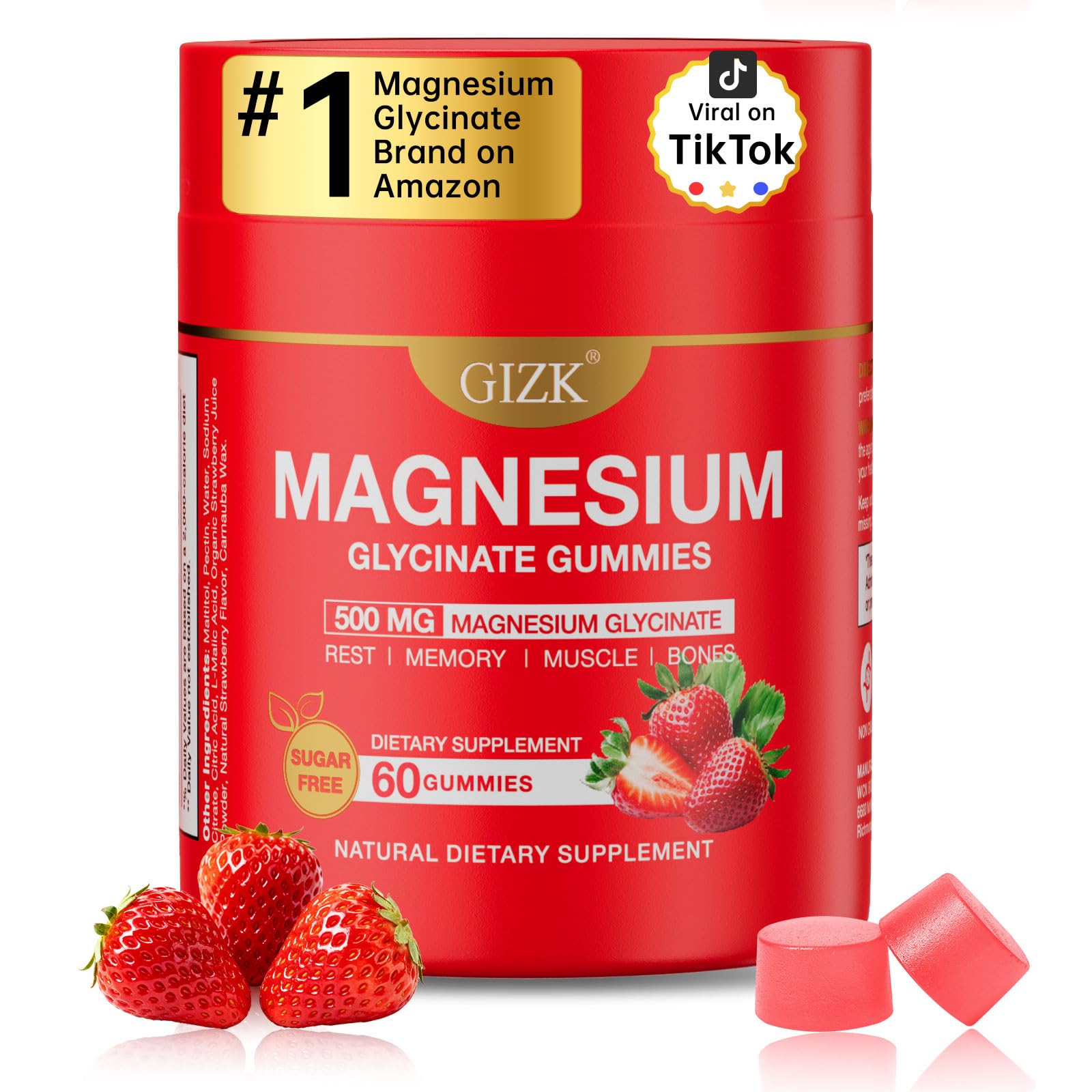 SAYIDON Magnesium Glycinate Gummies 500mg front view with packaging