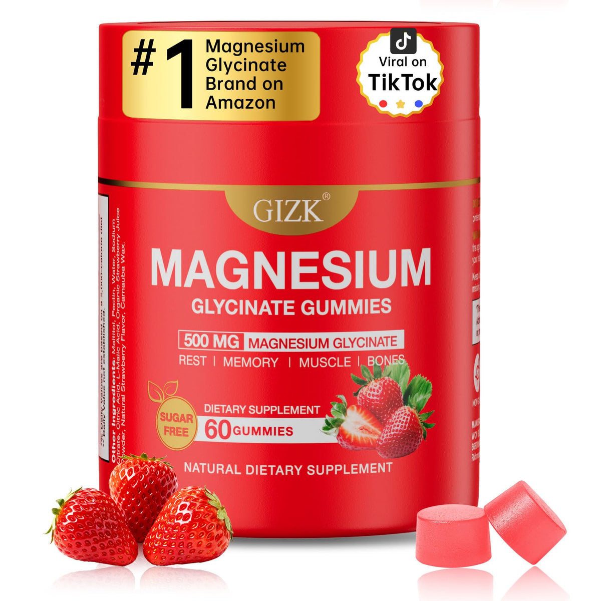 SAYIDON Magnesium Glycinate Gummies 500mg front view with packaging