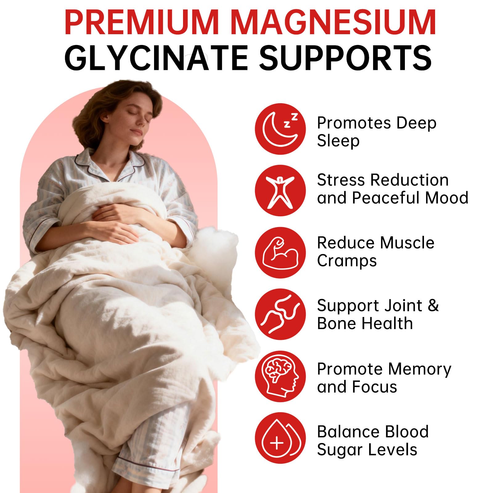 SAYIDON Magnesium Glycinate Gummies 500mg gummies on a table