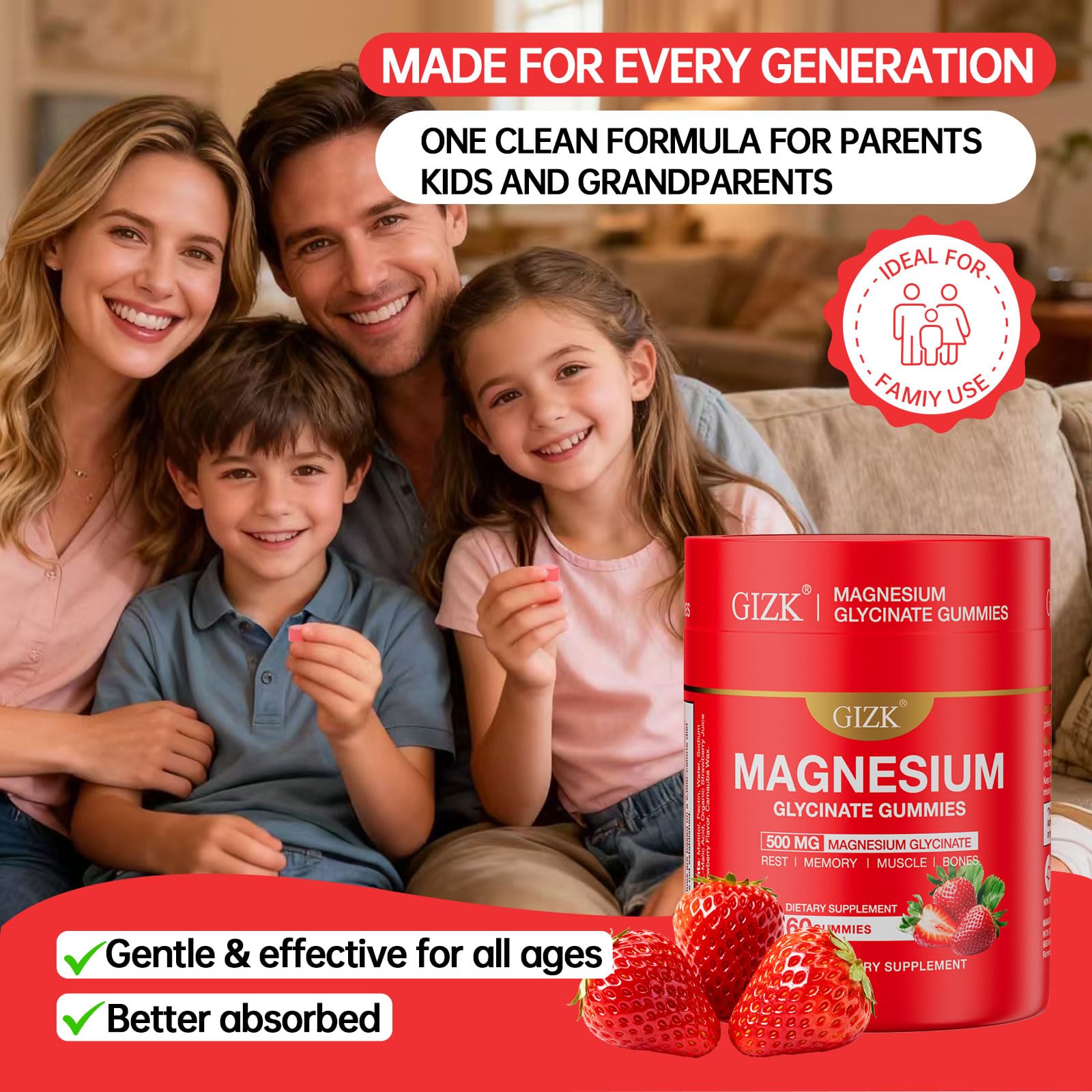 SAYIDON Magnesium Glycinate Gummies 500mg nutritional information