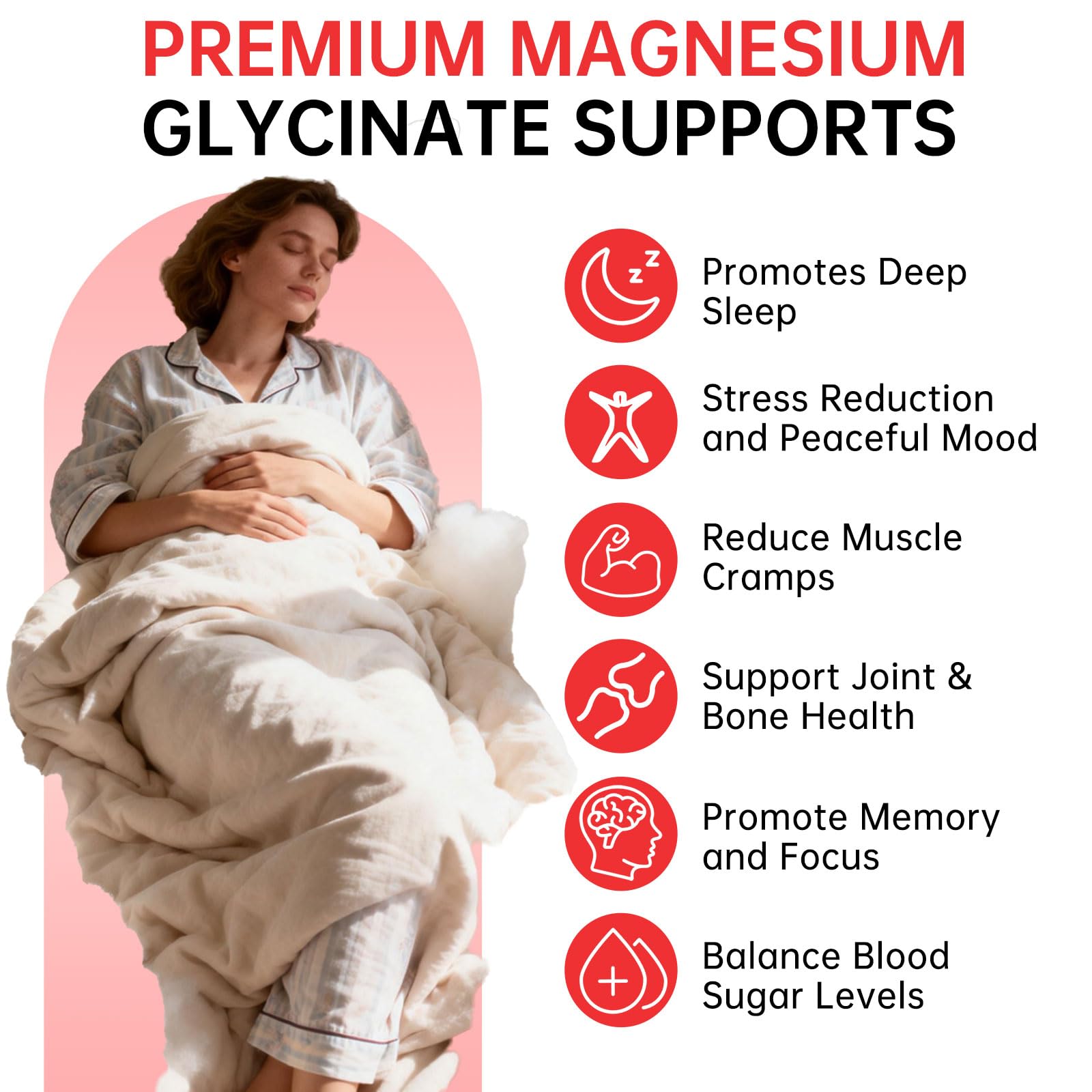 SAYIDON Magnesium Glycinate Gummies 500mg showing two gummies
