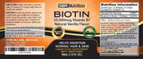 SBR Nutrition Extra Strength Liquid Biotin 1oz bottle with label