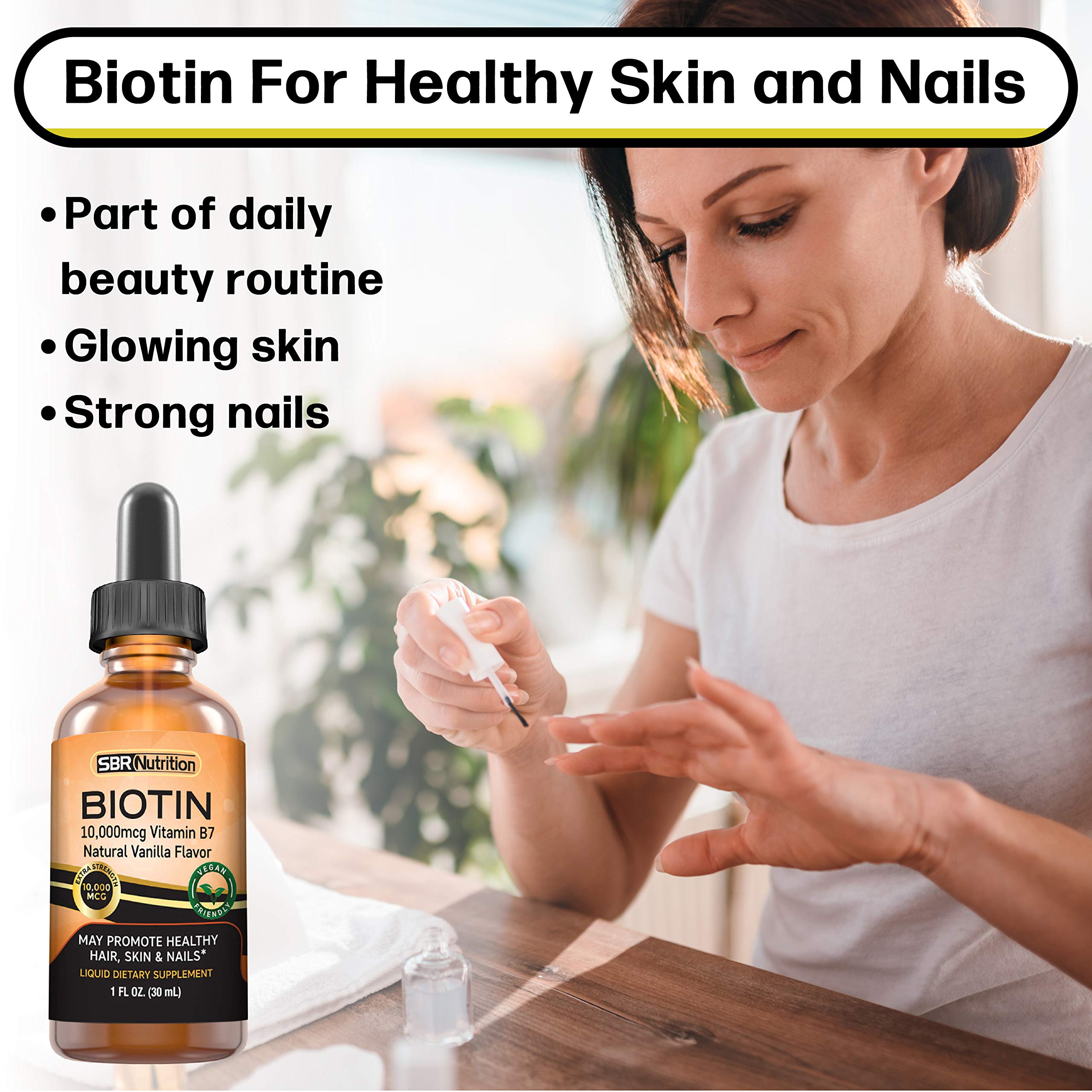 SBR Nutrition Extra Strength Liquid Biotin 1oz packaging
