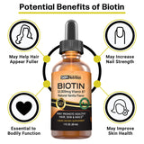 SBR Nutrition Extra Strength Liquid Biotin 1oz with dropper