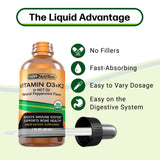 SBR Nutrition Vitamin D3 & K2 Drops on a wooden table