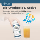 SCD Probiotics Probiotic Supplement label close-up