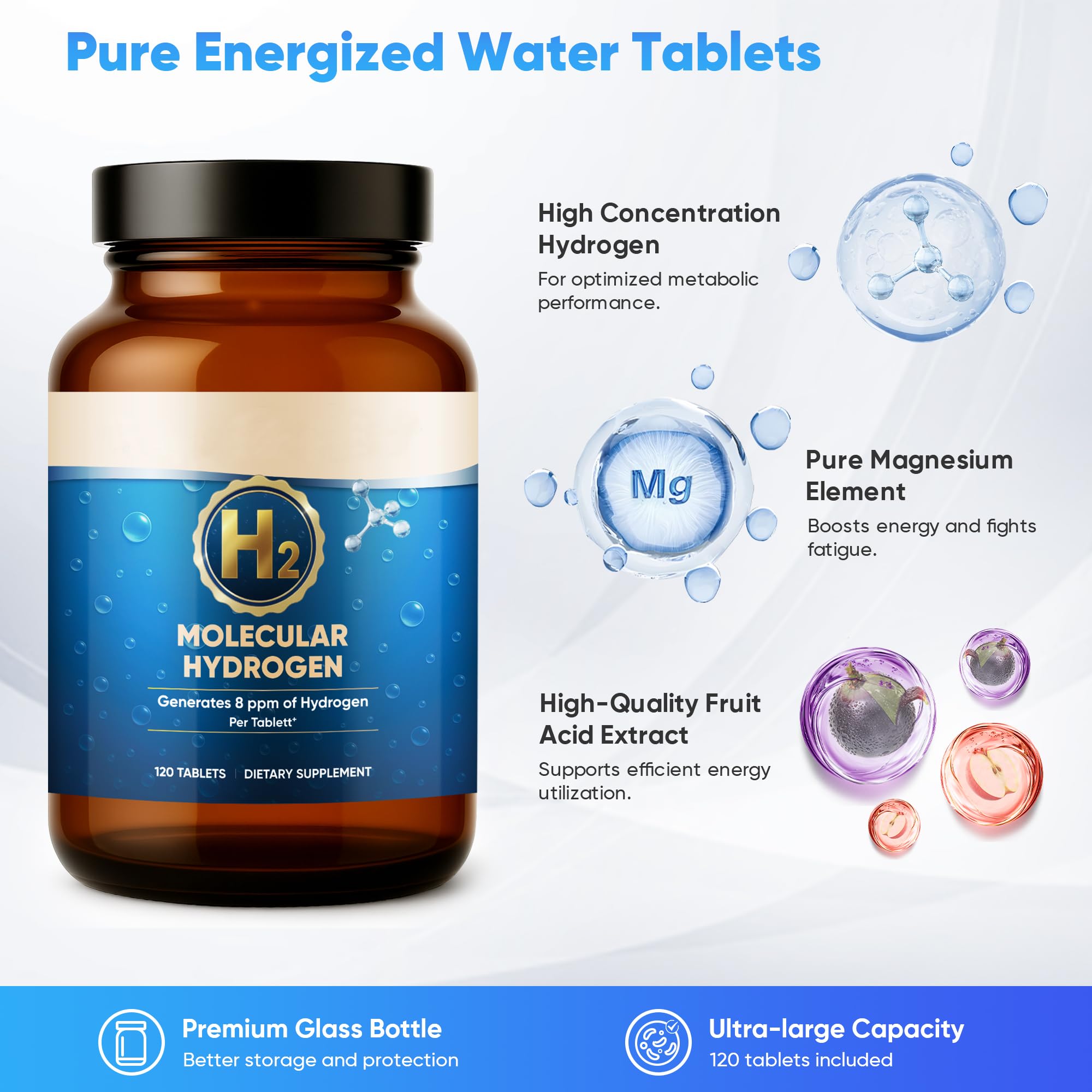 ScentDinbor H2 Molecular Hydrogen Water Tablets packaging