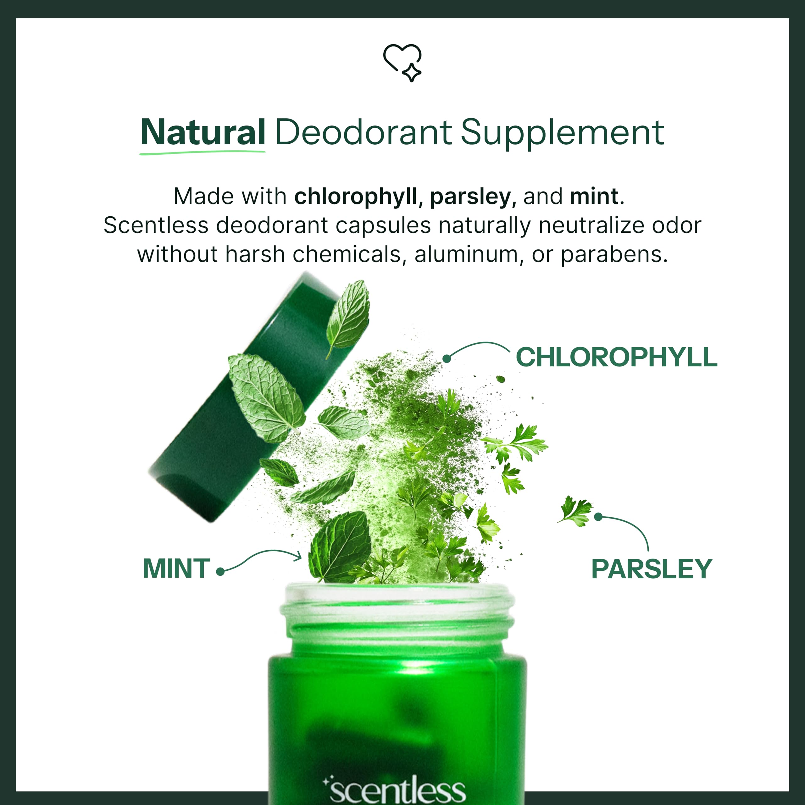 Scentless Full-Body Deodorant Capsules side view