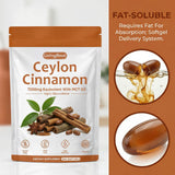 SCEZROB Ceylon Cinnamon Softgels with a glass of water