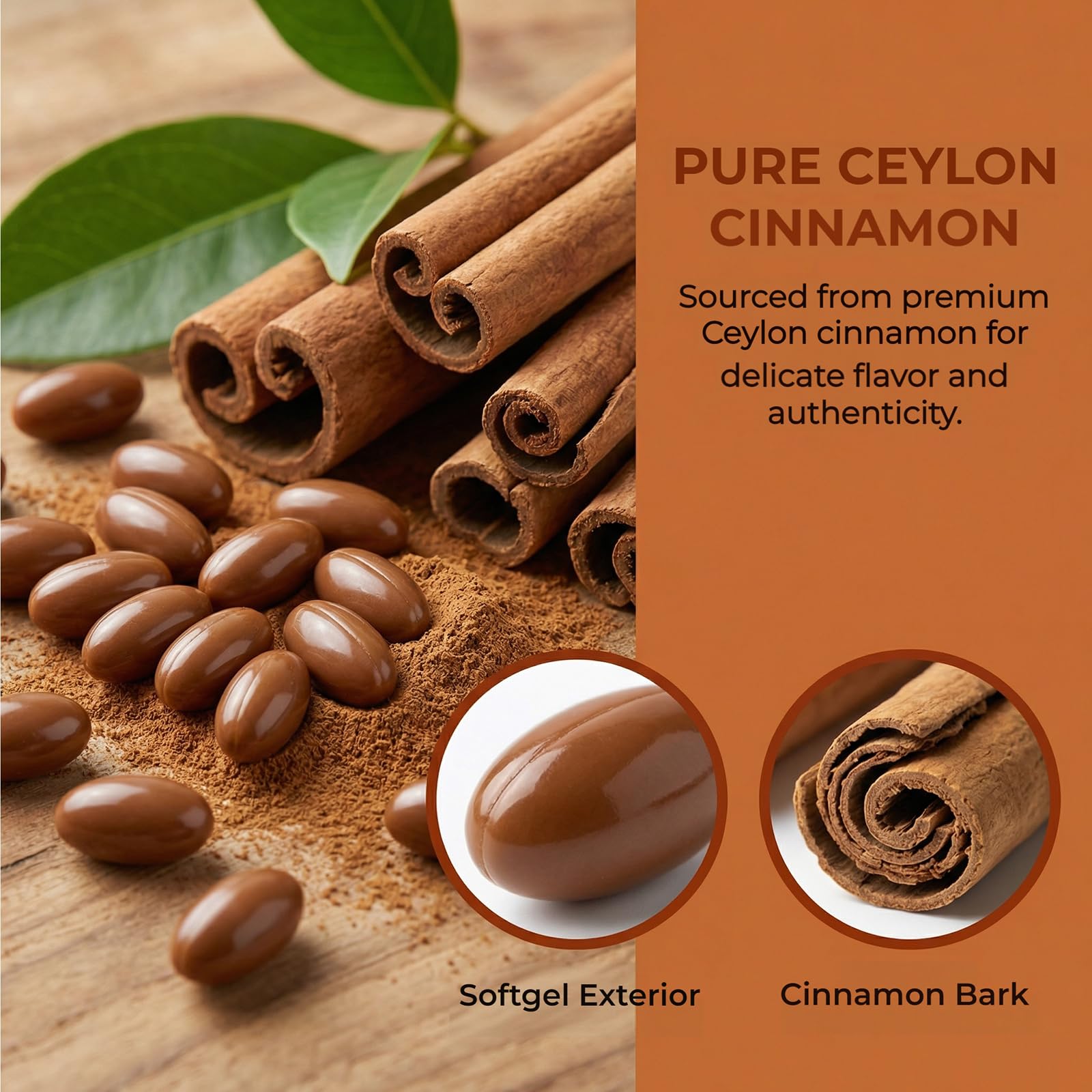 SCEZROB Ceylon Cinnamon Softgels with Organic MCT Oil
