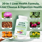 SCEZROB Milk Thistle 20-in-1 Liver Support Capsules with ingredients list