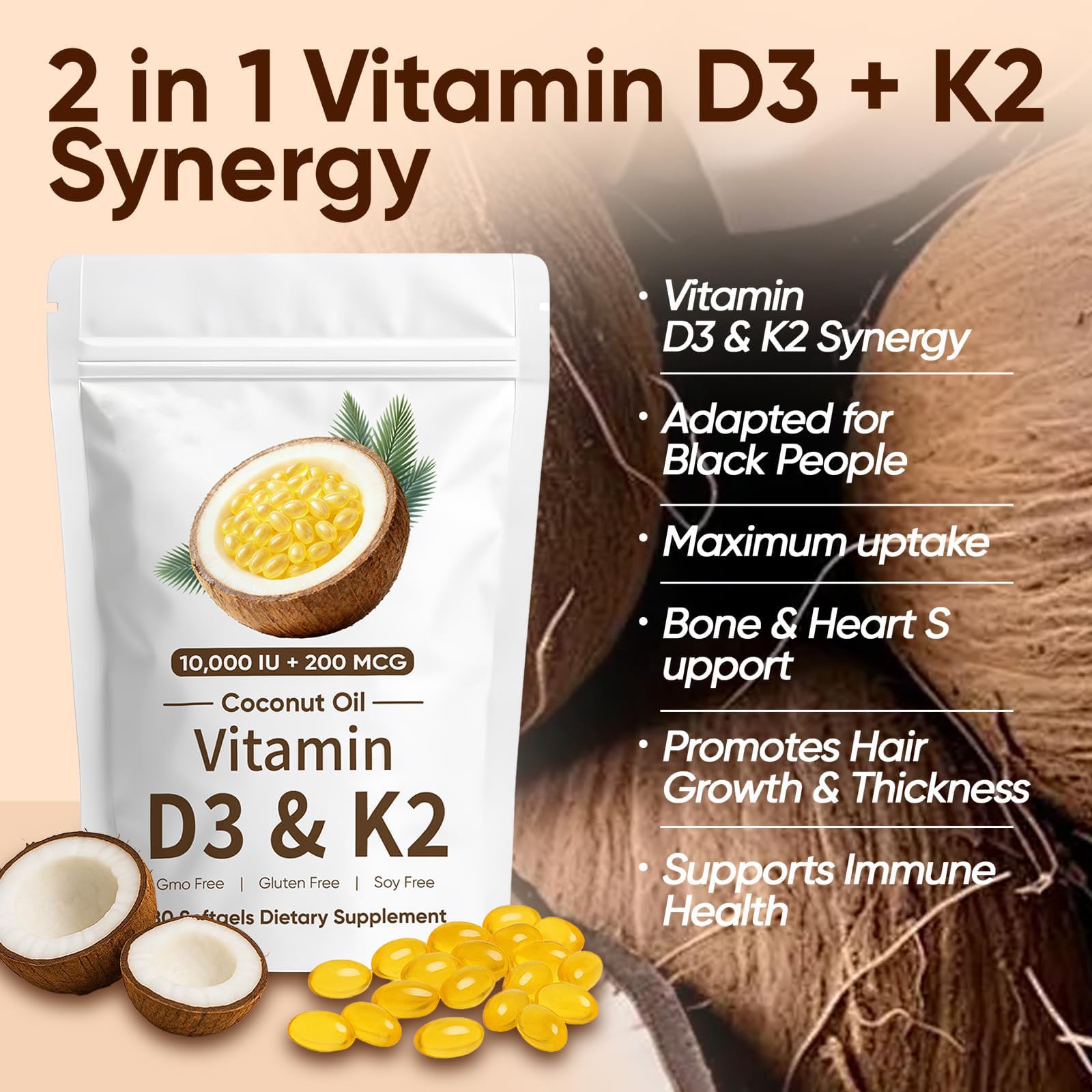 SCEZROB Vitamin D3 & K2 Softgels packaging