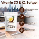 SCEZROB Vitamin D3 & K2 Softgels side view