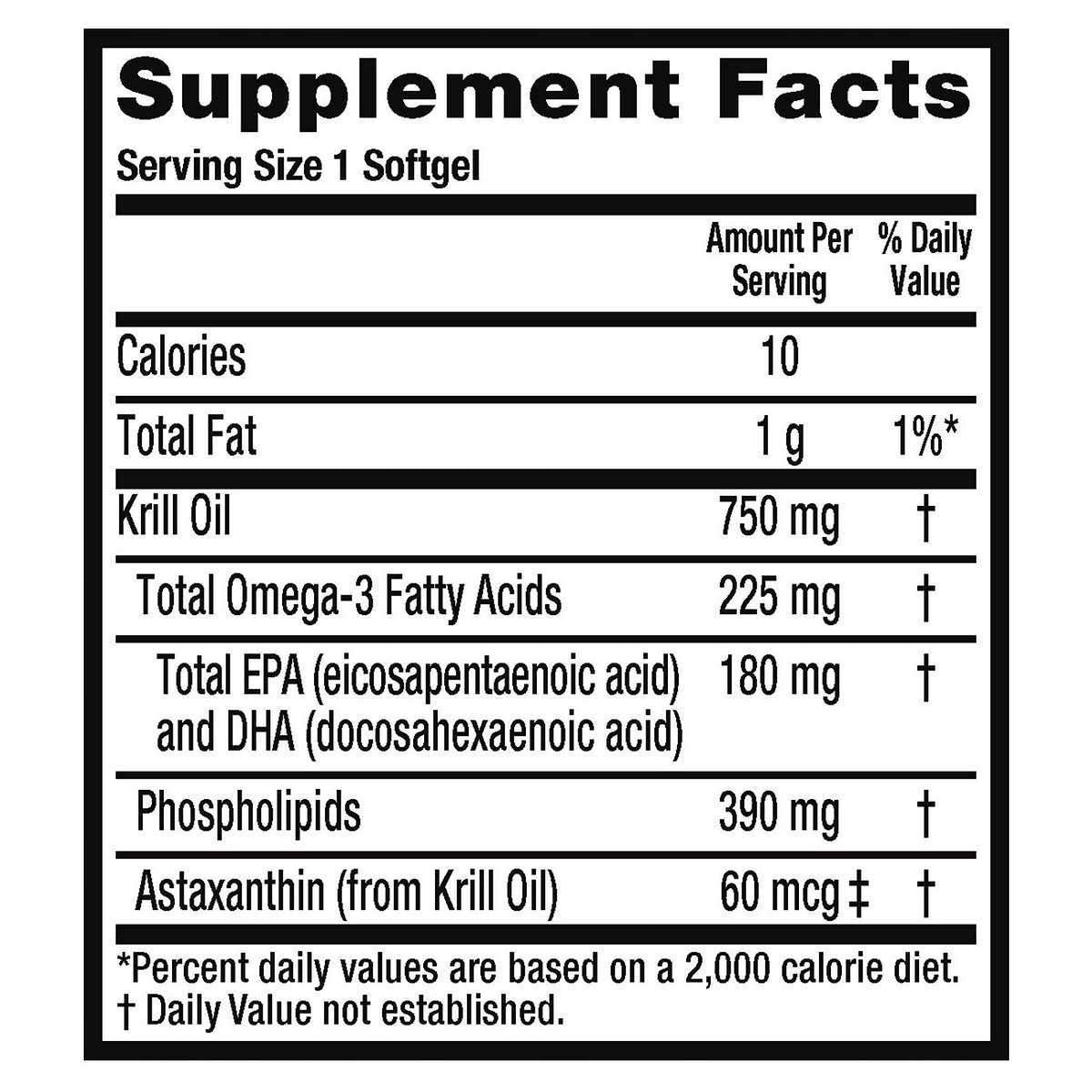 Schiff Krill Oil packaging showing ingredients and dosage information