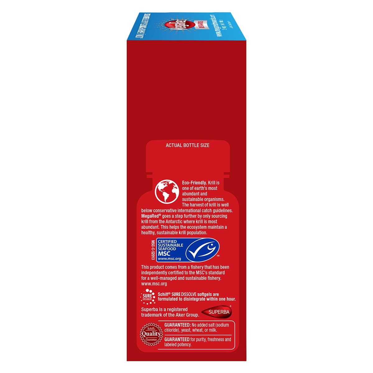 Schiff MegaRed Joint Care Krill Oil Softgel close-up