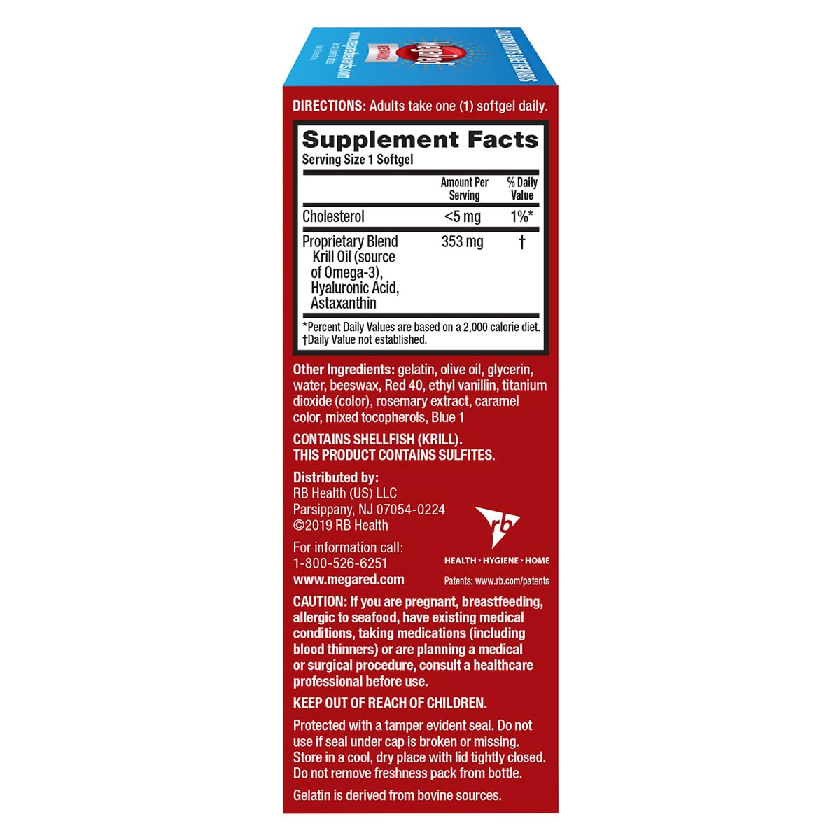 Schiff MegaRed Joint Care Krill Oil Softgel with measuring spoon