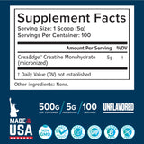 SCHIFFER HEALTH Creatine Monohydrate with workout gear