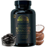 Schizandu Activated Coconut Charcoal Capsules jar front view