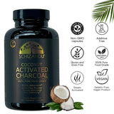 Schizandu Activated Coconut Charcoal Capsules side view