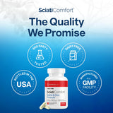 SciatiEase Collagen Supplement bottle with measuring spoon