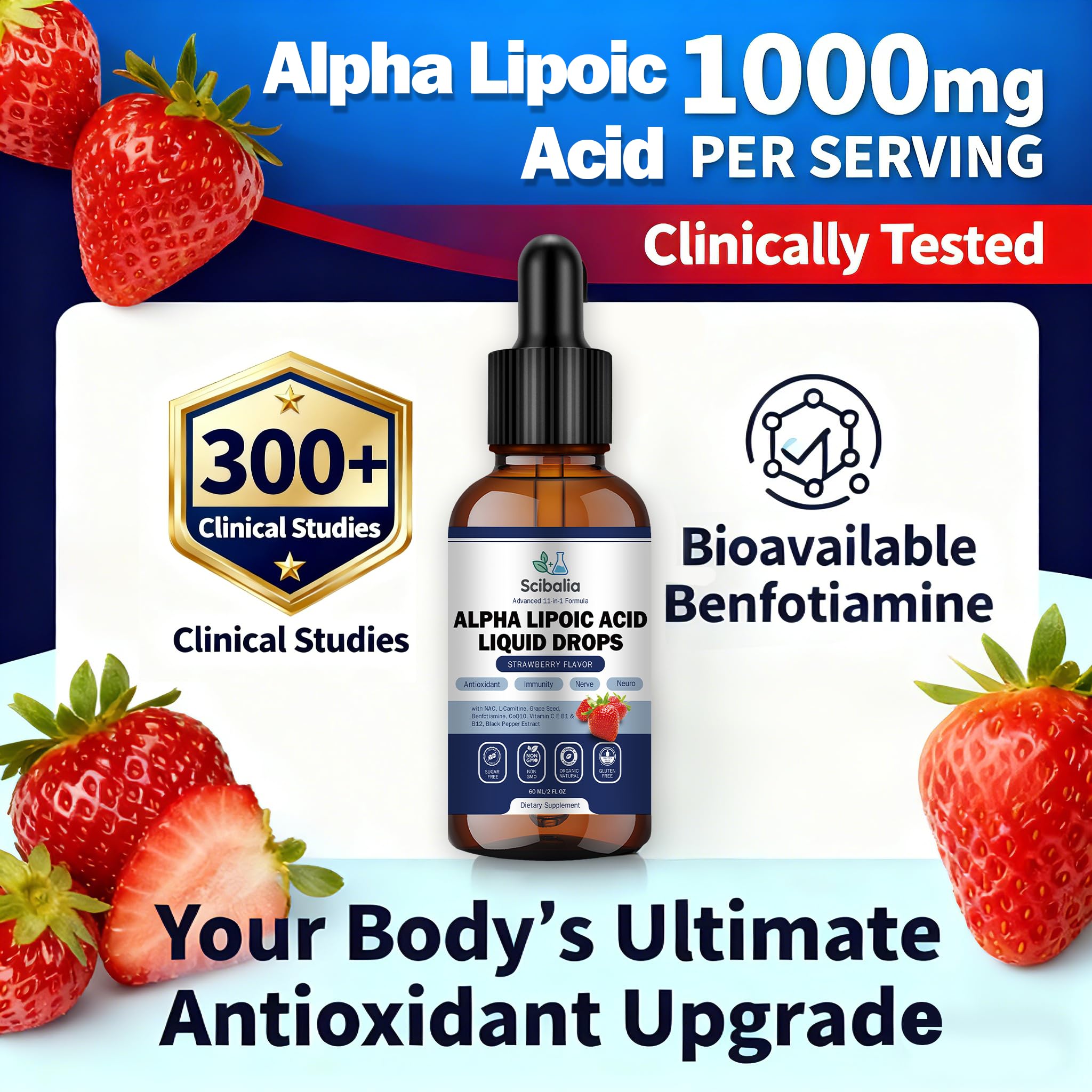 Scibalia Alpha Lipoic Acid Liquid Drops side view