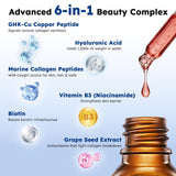 Scibalia GHK-Cu Peptides Liquid Drops back view with ingredient list