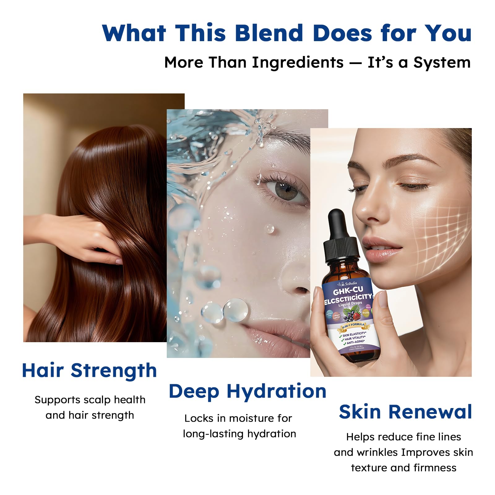 Scibalia GHK-Cu Peptides Liquid Drops in a lifestyle setting