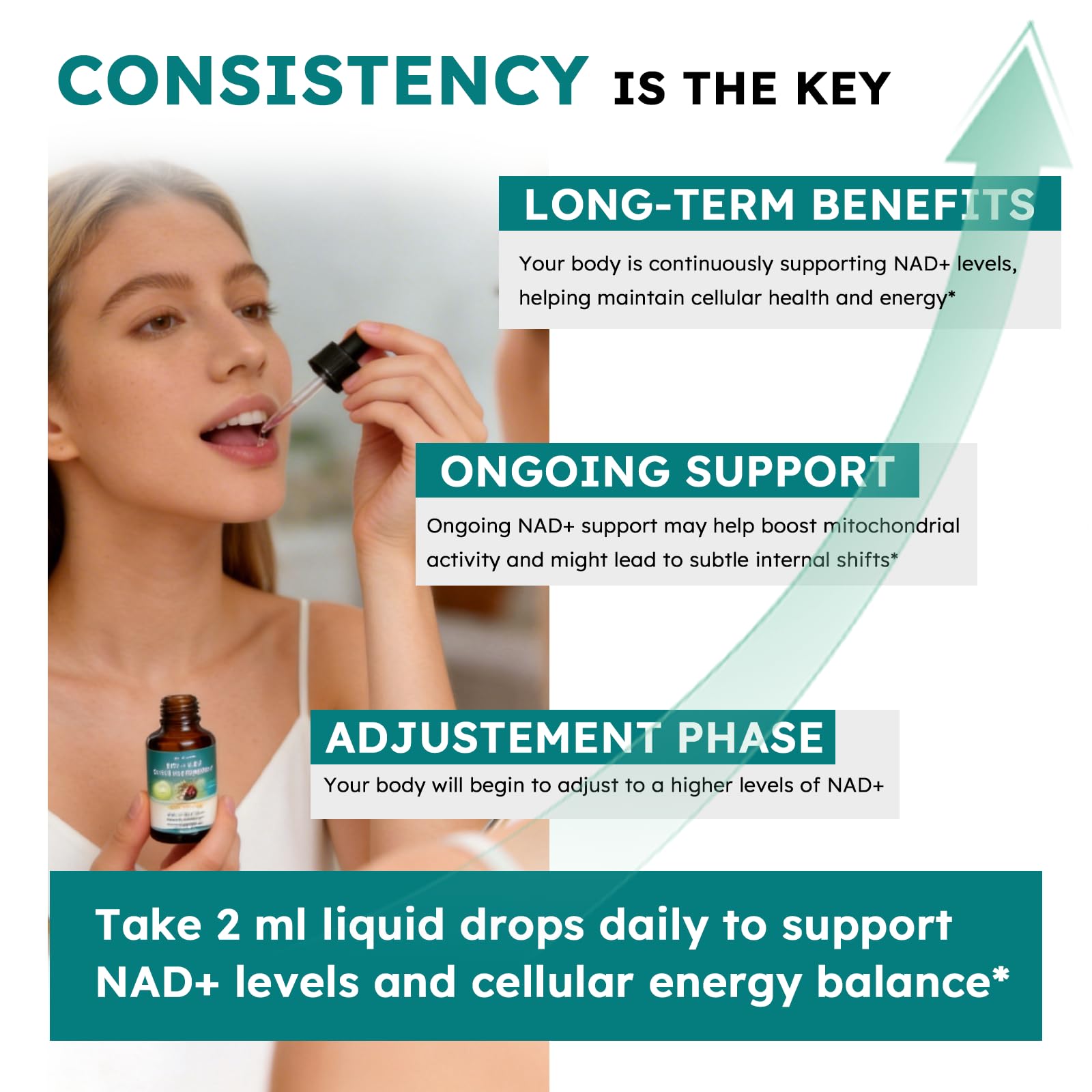 Scibalia NMN Supplement 1000mg liquid drops close-up