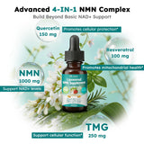 Scibalia NMN Supplement 1000mg liquid drops in a glass