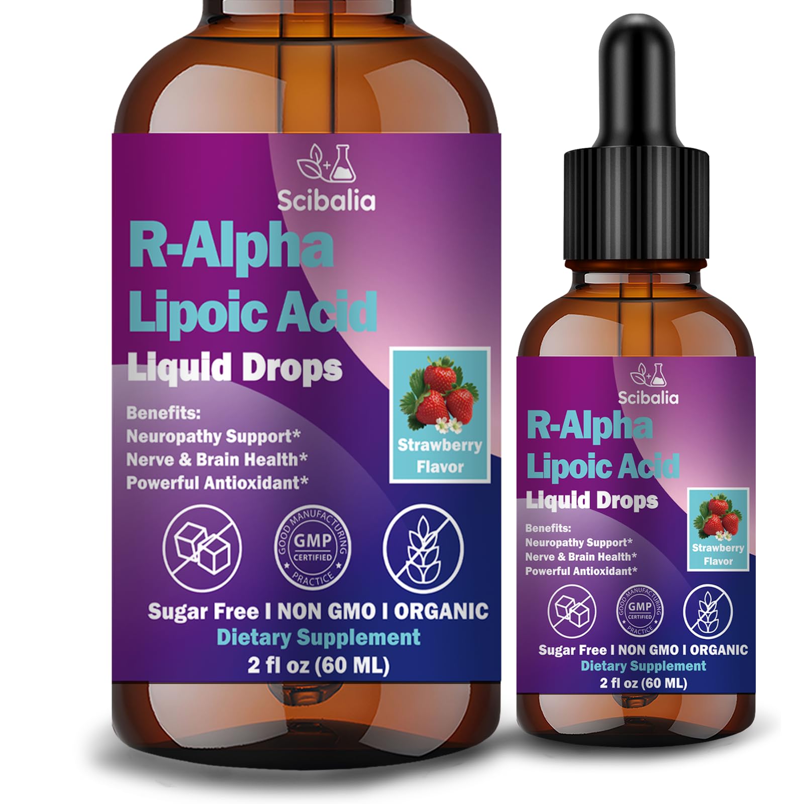 Scibalia R-Alpha Lipoic Acid Liquid Drops 600mg front view