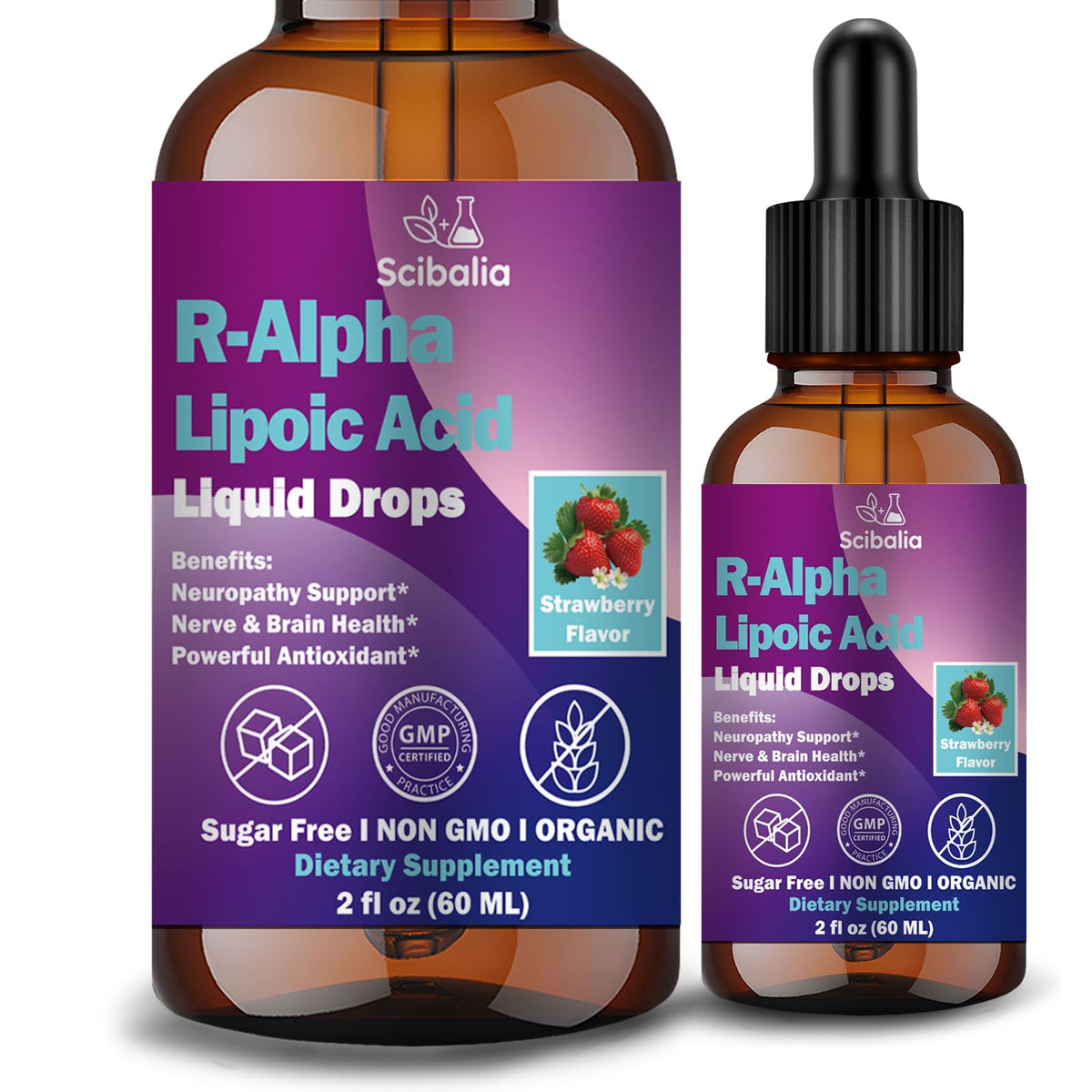 Scibalia R-Alpha Lipoic Acid Liquid Drops 600mg front view