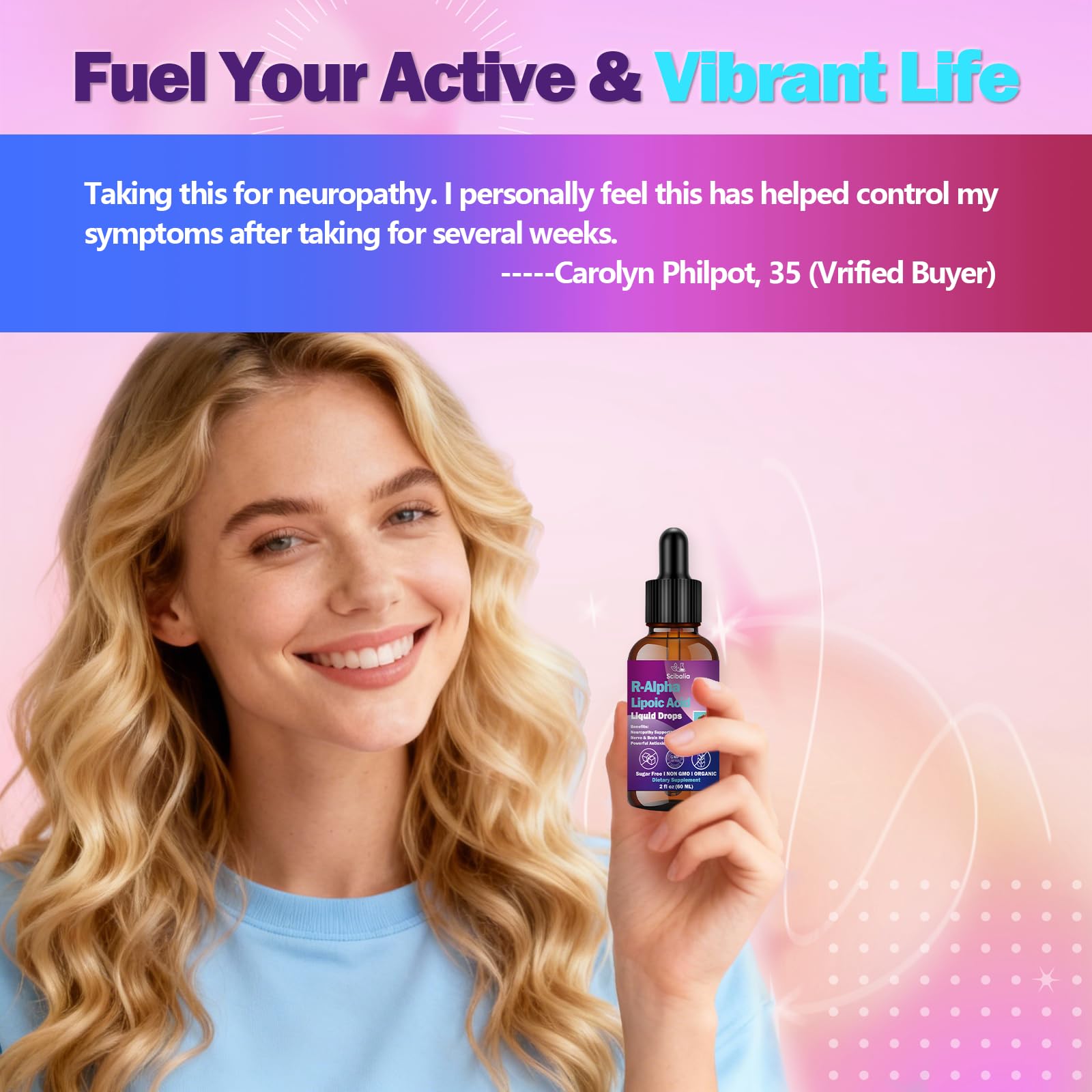 Scibalia R-Alpha Lipoic Acid Liquid Drops 600mg ingredients list