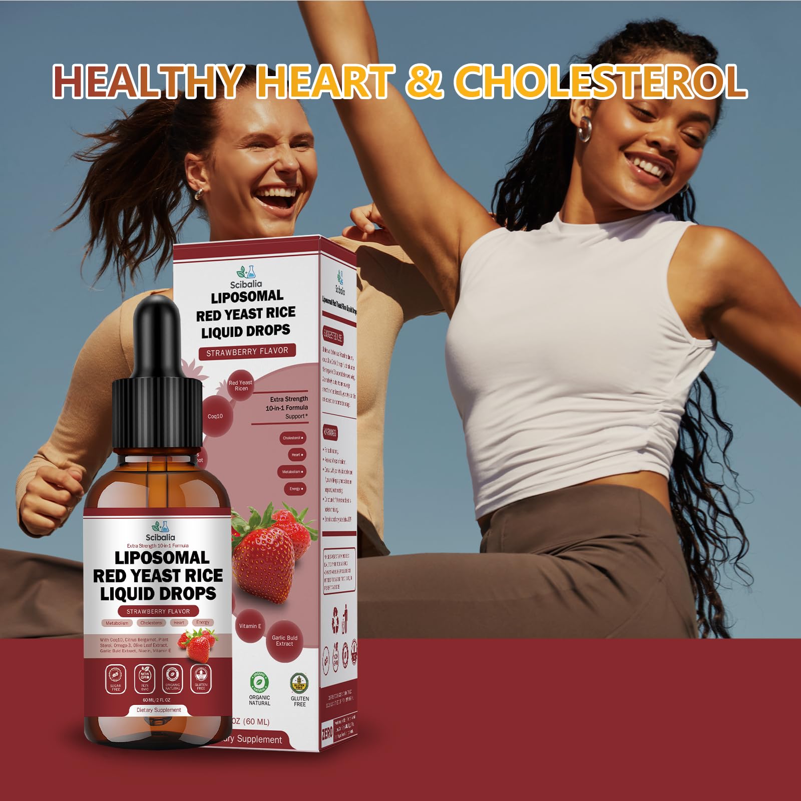 Scibalia Red Yeast Rice Liquid Drops 1200mg packaging