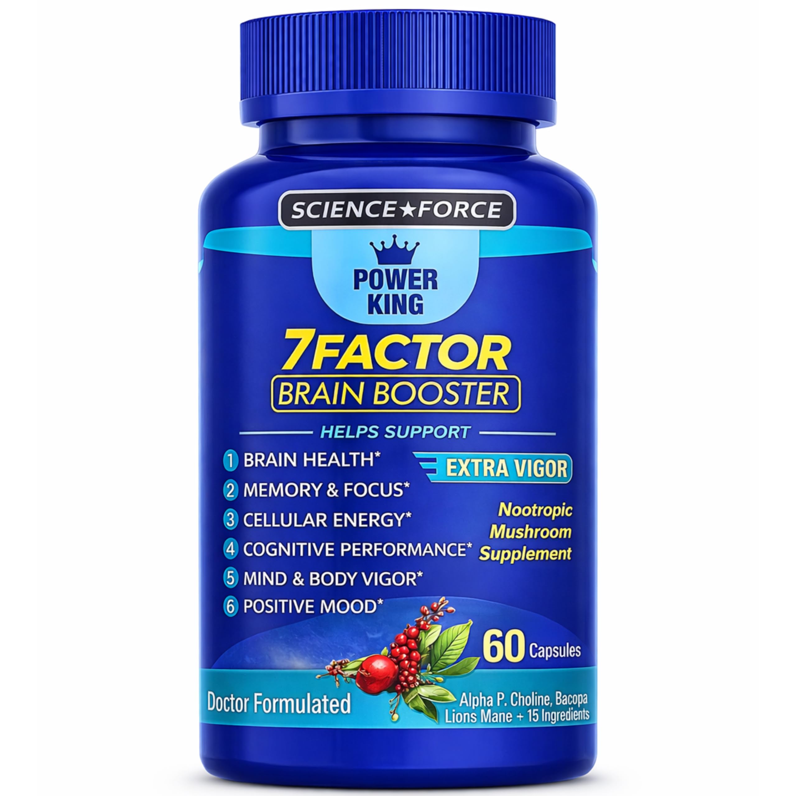 SCIENCE FORCE 7 Factor Brain support bottle front view