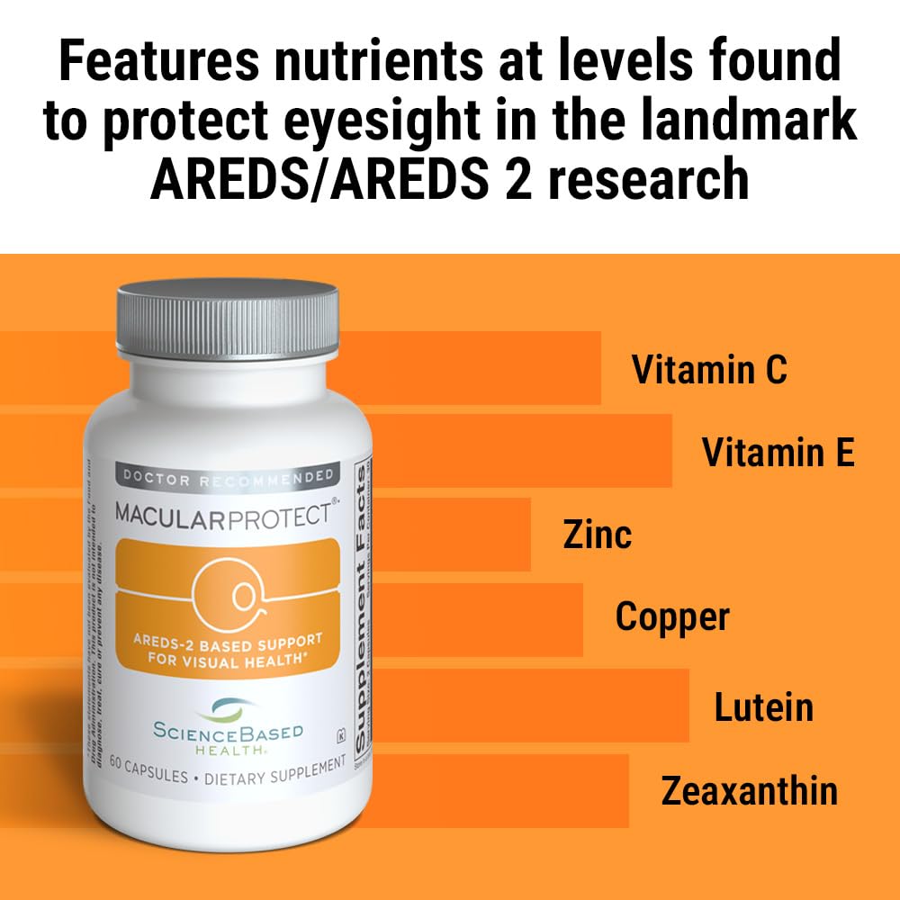 ScienceBased Health AREDS 2 Nutrients capsules with a measuring spoon