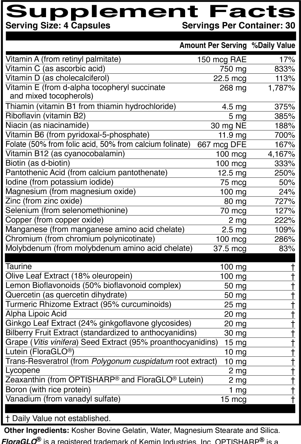 ScienceBased Health Blended Vitamin & Mineral Supplement with a glass of water