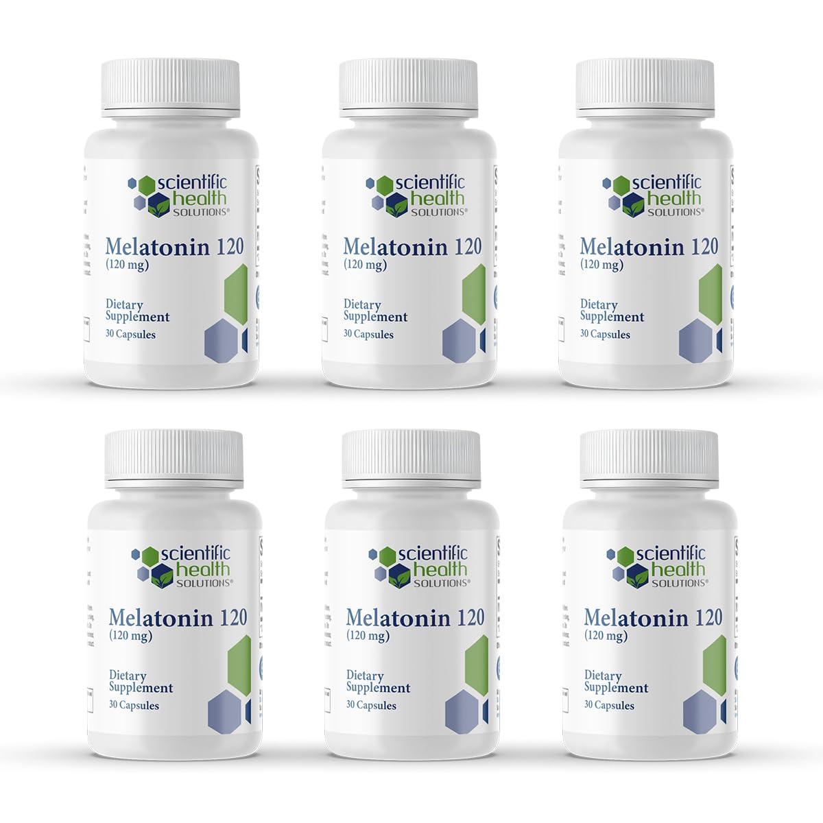 Scientific Health Solutions Melatonin 120mg capsule bottle front view