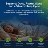 Scientific Health Solutions Melatonin 20mg capsules back view