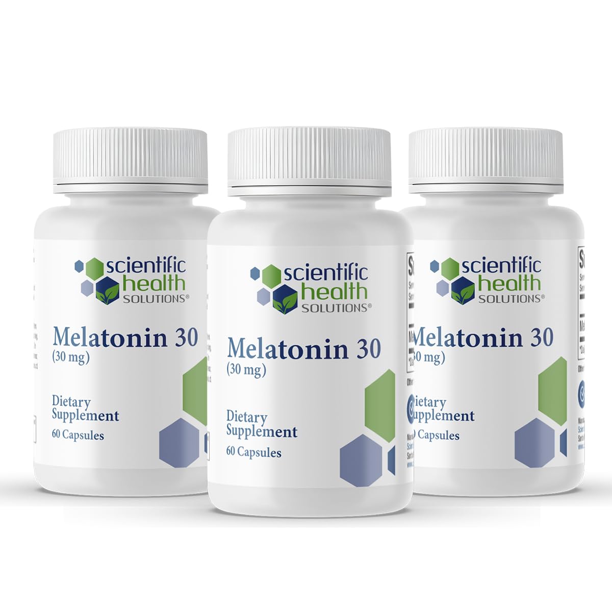 Scientific Health Solutions Melatonin 30mg capsules front view