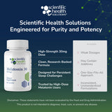 Scientific Health Solutions Melatonin 30mg Sleep Aid packaging with product details